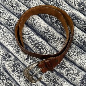 Tony Lama men’s brown western leather belt size 36